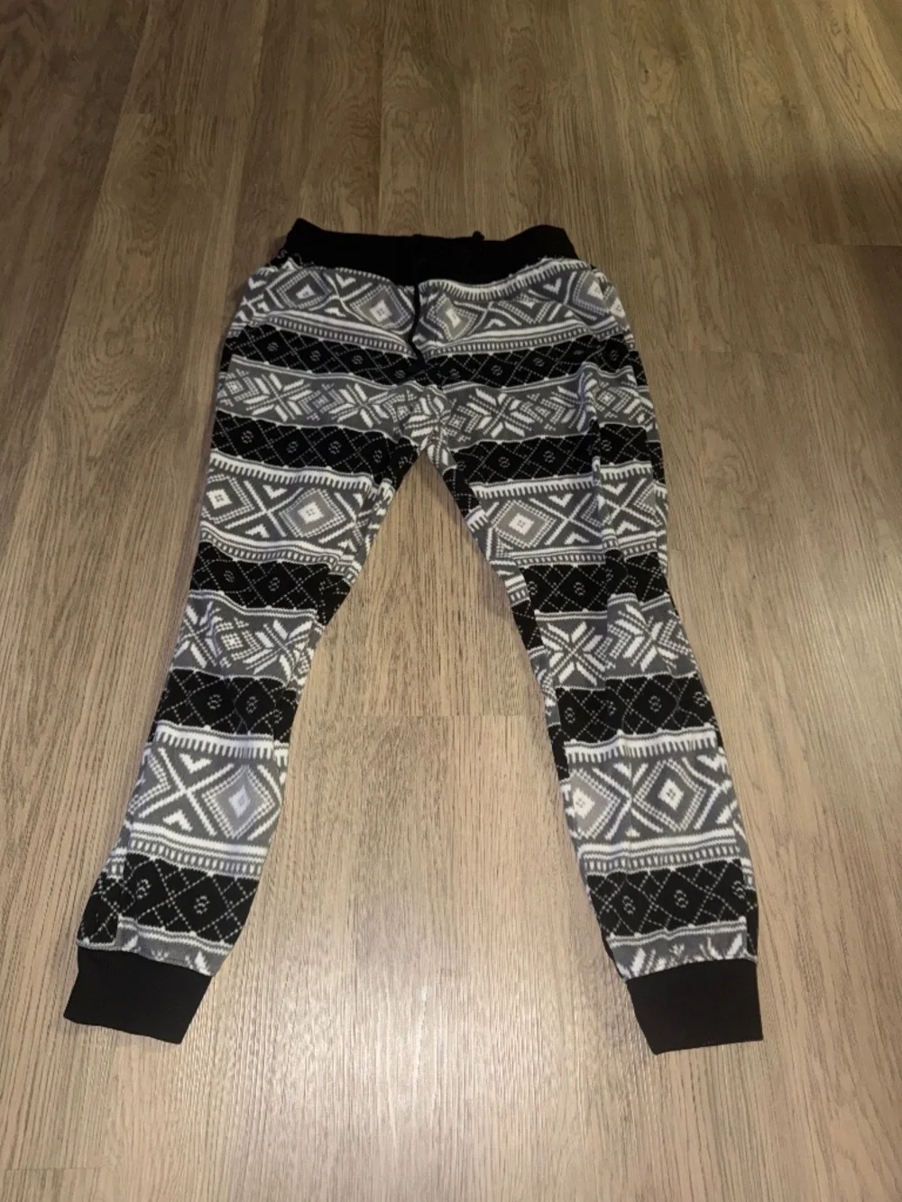 Cozy Fair Isle Fleece Joggers Cabin Core Winter Lounge Nordic Print Pajama